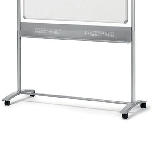 Nobo Whiteboard – 120 × 90 cm, Stahl, magnetisch, mobil, beidseitig, drehbar, inkl. Stiftablage
