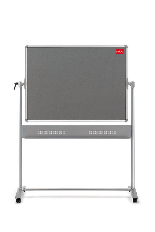 Nobo Whiteboard – 120 × 90 cm, Stahl, magnetisch, mobil, beidseitig, drehbar, inkl. Stiftablage