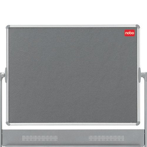 Nobo Whiteboard – 120 × 90 cm, Stahl, magnetisch, mobil, beidseitig, drehbar, inkl. Stiftablage