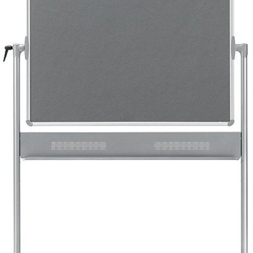 Nobo Whiteboard – 120 × 90 cm, Stahl, magnetisch, mobil, beidseitig, drehbar, inkl. Stiftablage
