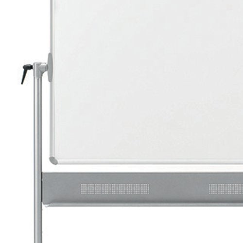 Nobo Whiteboard – 120 × 90 cm, Stahl, magnetisch, mobil, beidseitig, drehbar, inkl. Stiftablage