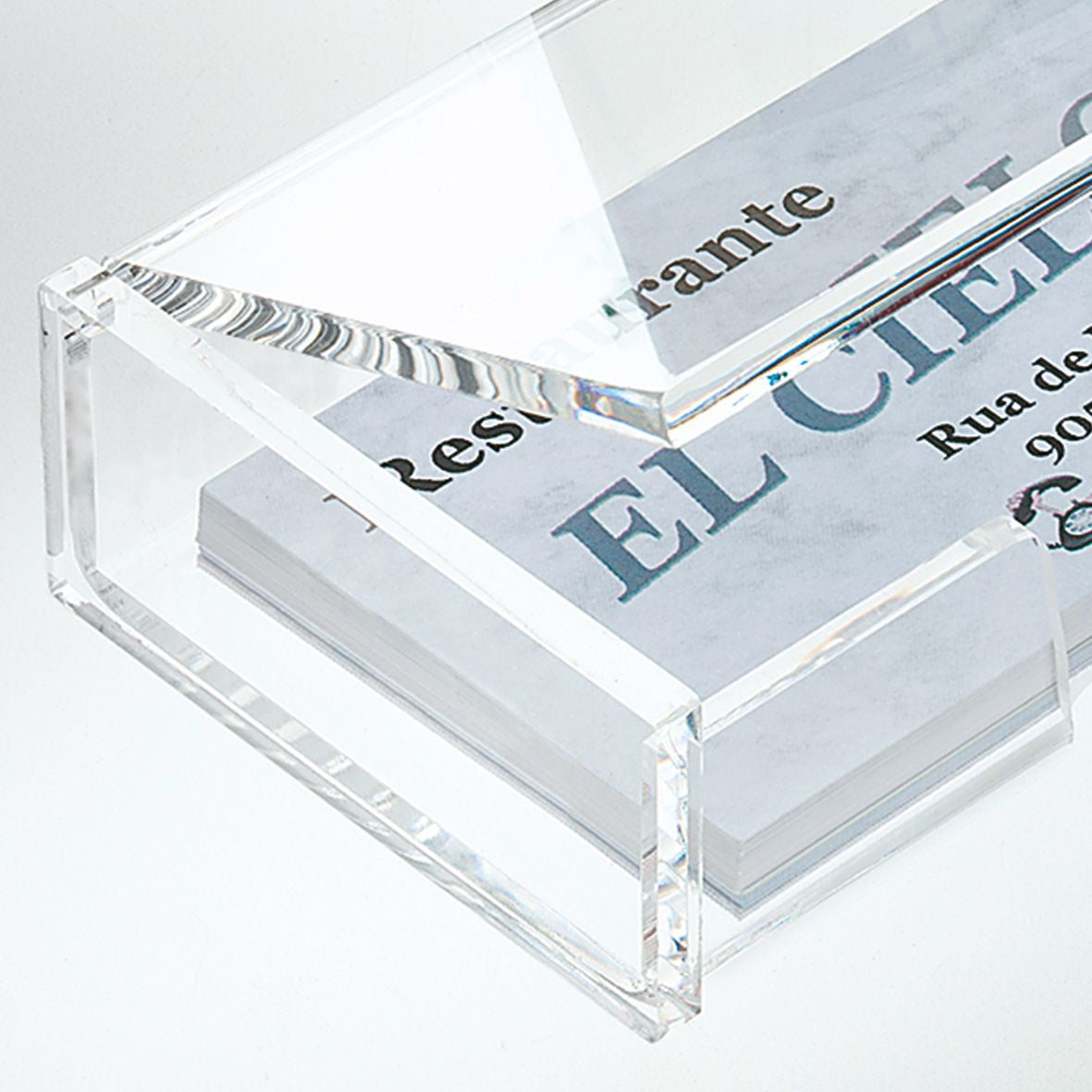 Sigel Stiftschlaufe – Acryl, Transparent, 100 × 30 mm – für Visitenkarten bis 90 × 58 mm