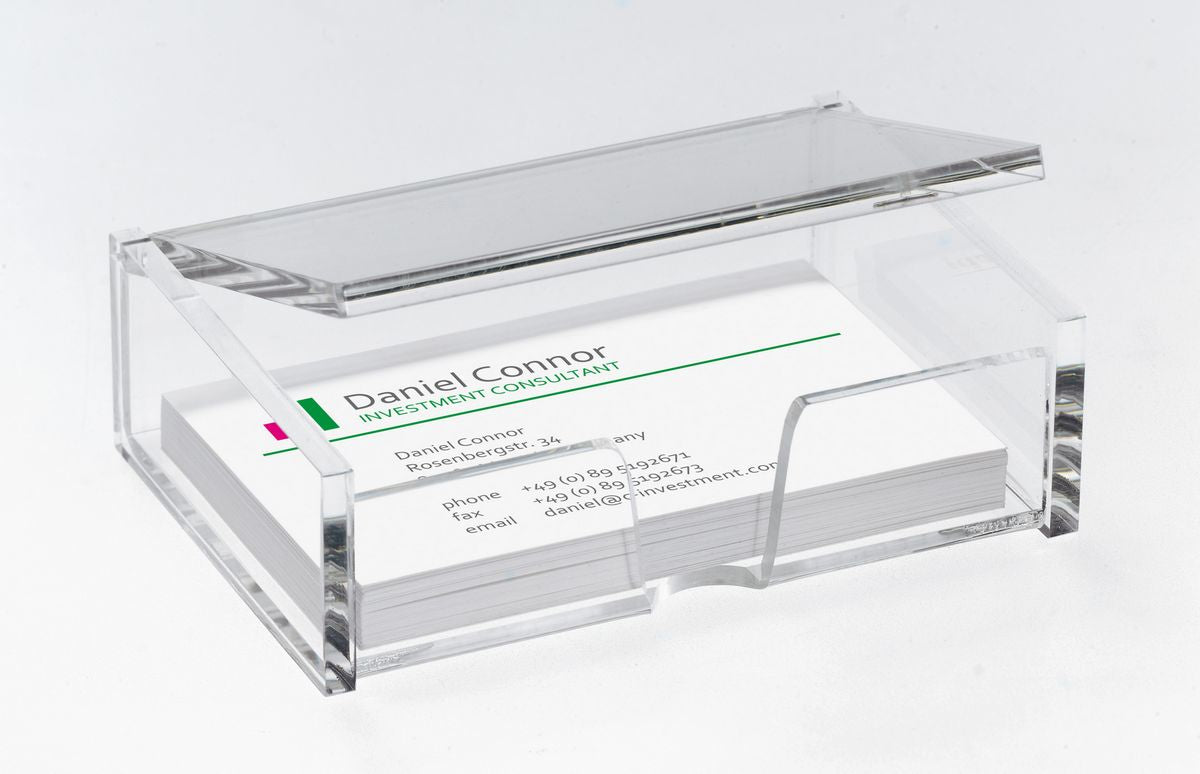 Sigel Stiftschlaufe – Acryl, Transparent, 100 × 30 mm – für Visitenkarten bis 90 × 58 mm