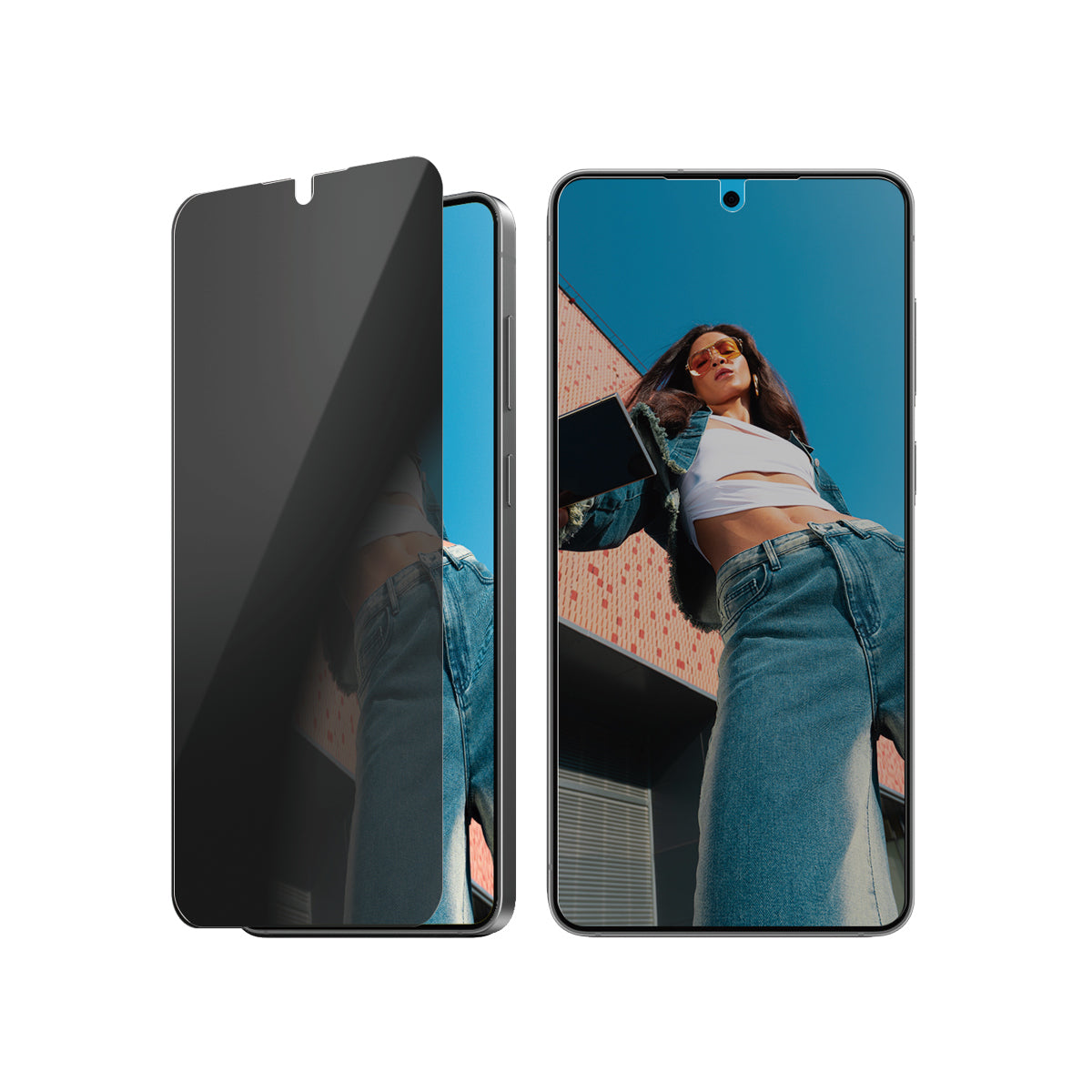 PanzerGlass Privacy-Filter (Panzerglas), Ultra-Wide Fit – für Galaxy S25 Edge – mit Applikator
