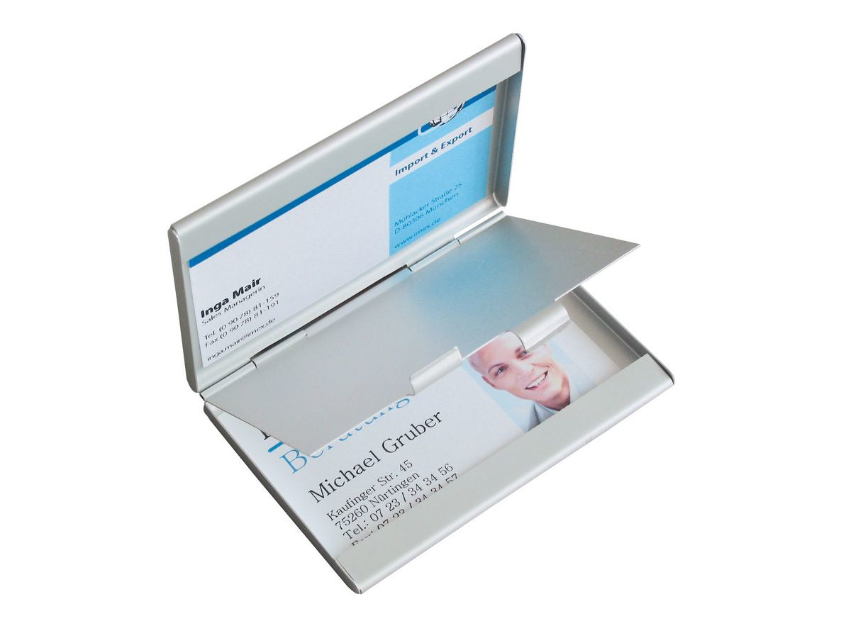 Sigel Visitenkartenetui Twin – Aluminium