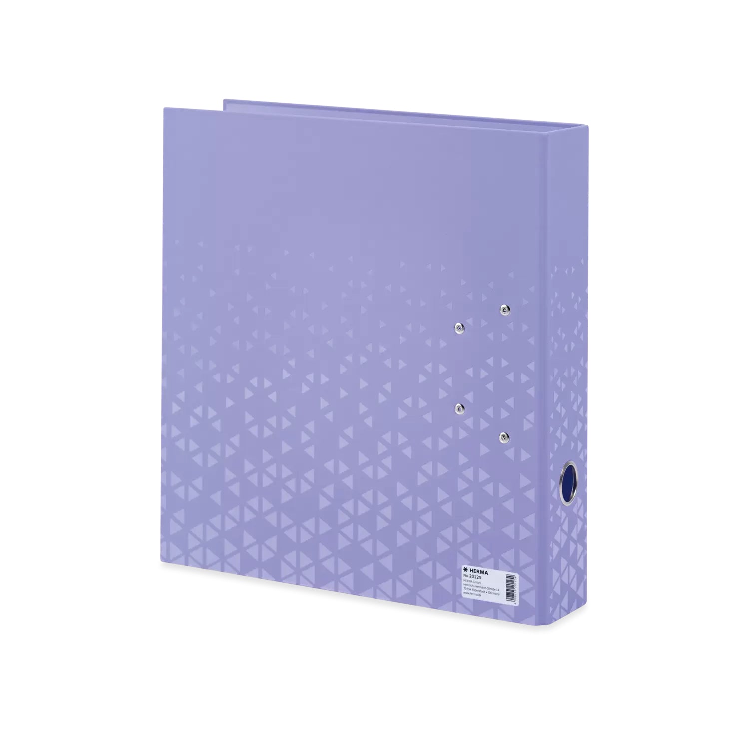 HERMA Ordner Color – A4 hoch – 2-Ring Hebelmechanik, Rücken 70 mm – violett, mit Niederhalter, mit Griffloch