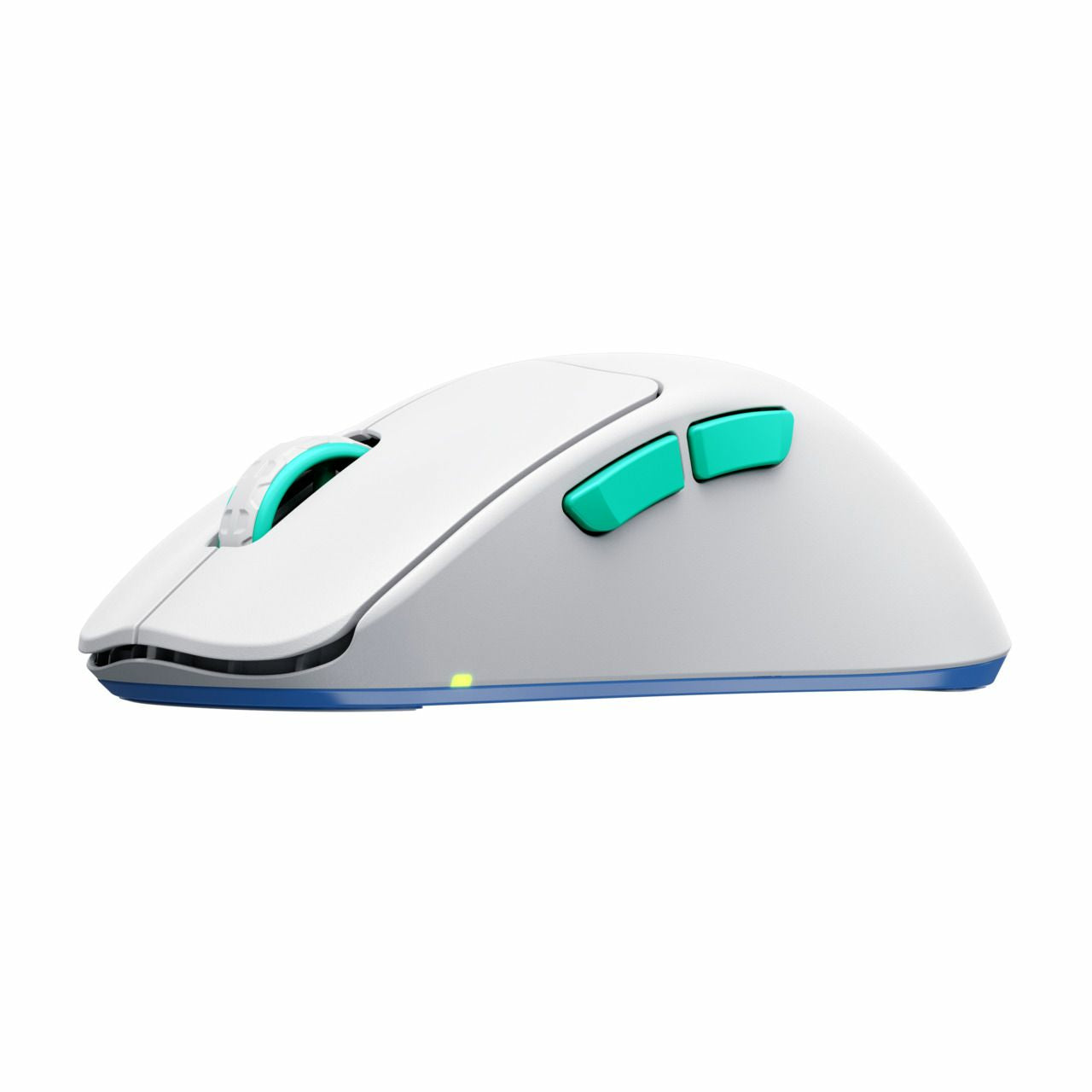 CHERRY XTRFY M64 Wireless – Gaming-Maus – Kabellos (2,4 GHz), 26000 DPI, Weiss, Türkis