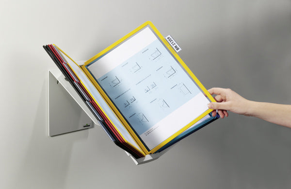 Durable Sichttafelsystem Vario Pro 10 – für A4, 10 Fächer, Grau, Metall/Kunststoff, 270×165×395 mm