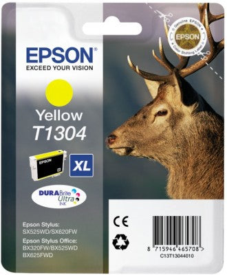 Epson T1304 Gelbe Tintenpatrone (Original) – 10,1 ml – für Epson Stylus SX525WD/SX535WD/SX620FW