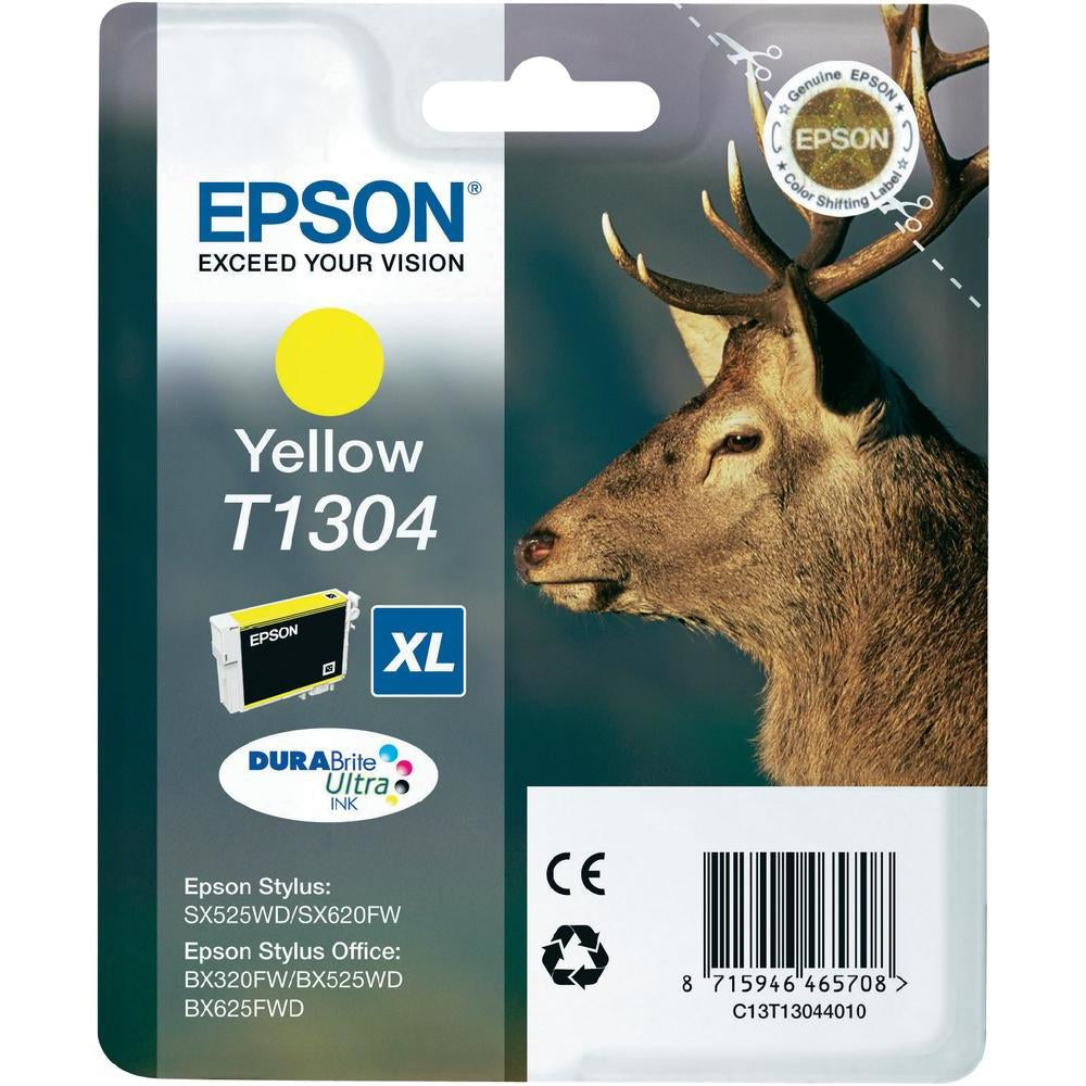 Epson T1304 Gelbe Tintenpatrone (Original) – 10,1 ml – für Epson Stylus SX525WD/SX535WD/SX620FW