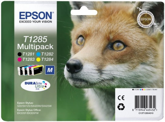 Epson T1285 Multipack, CMYK, für Stylus S22/SX125/SX130 und andere