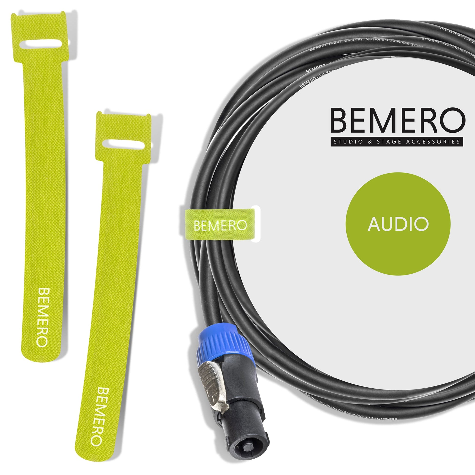 Bemero Audiokabel Speakon (NL4) auf Speakon (NL4) – 20 m, schwarz