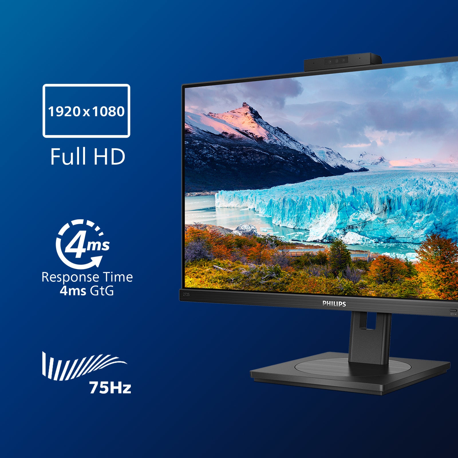 Philips 272S1MH/00 – 27" Full HD IPS 75 Hz – Webcam, Lautsprecher