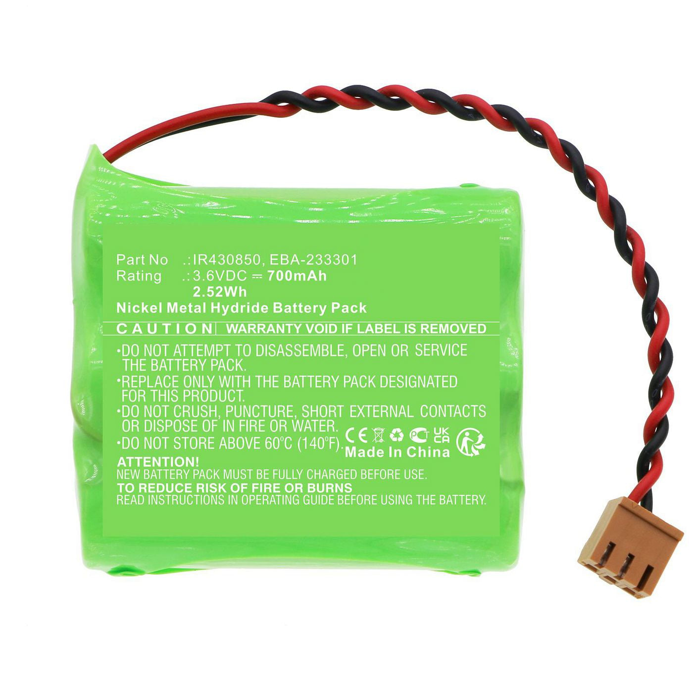 CoreParts Ersatzakku Nickel-Metallhydrid (NiMH), 700 mAh, 3,6 V – für MJR-7000, MJR-7000EZ, MJR-8000 und andere