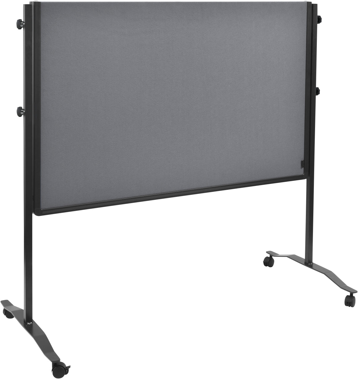 Legamaster Moderationswand Premium Plus – Filz, mit Rollen, doppelseitig – 120 × 150 cm – Grau, Alurahmen