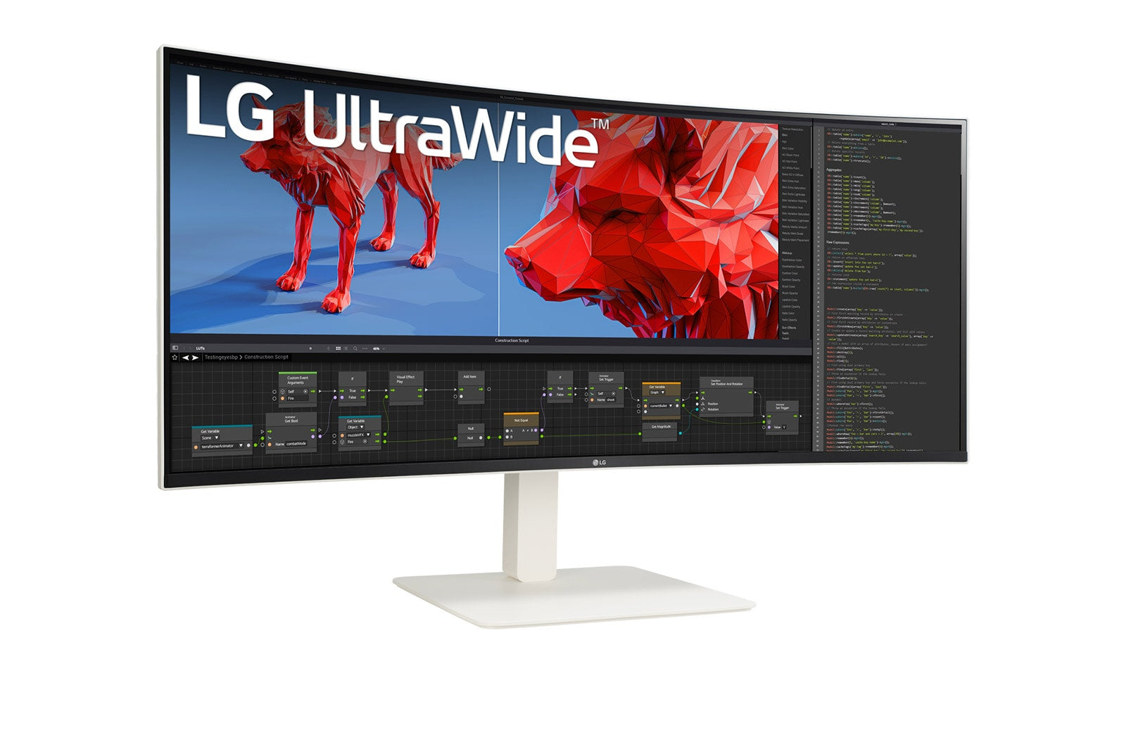 LG 38BR85QC-W – Monitor, 38", Nano-IPS, 144 Hz, 450 cd/m², KVM, USB-C, VESA 100 × 100, Weiss