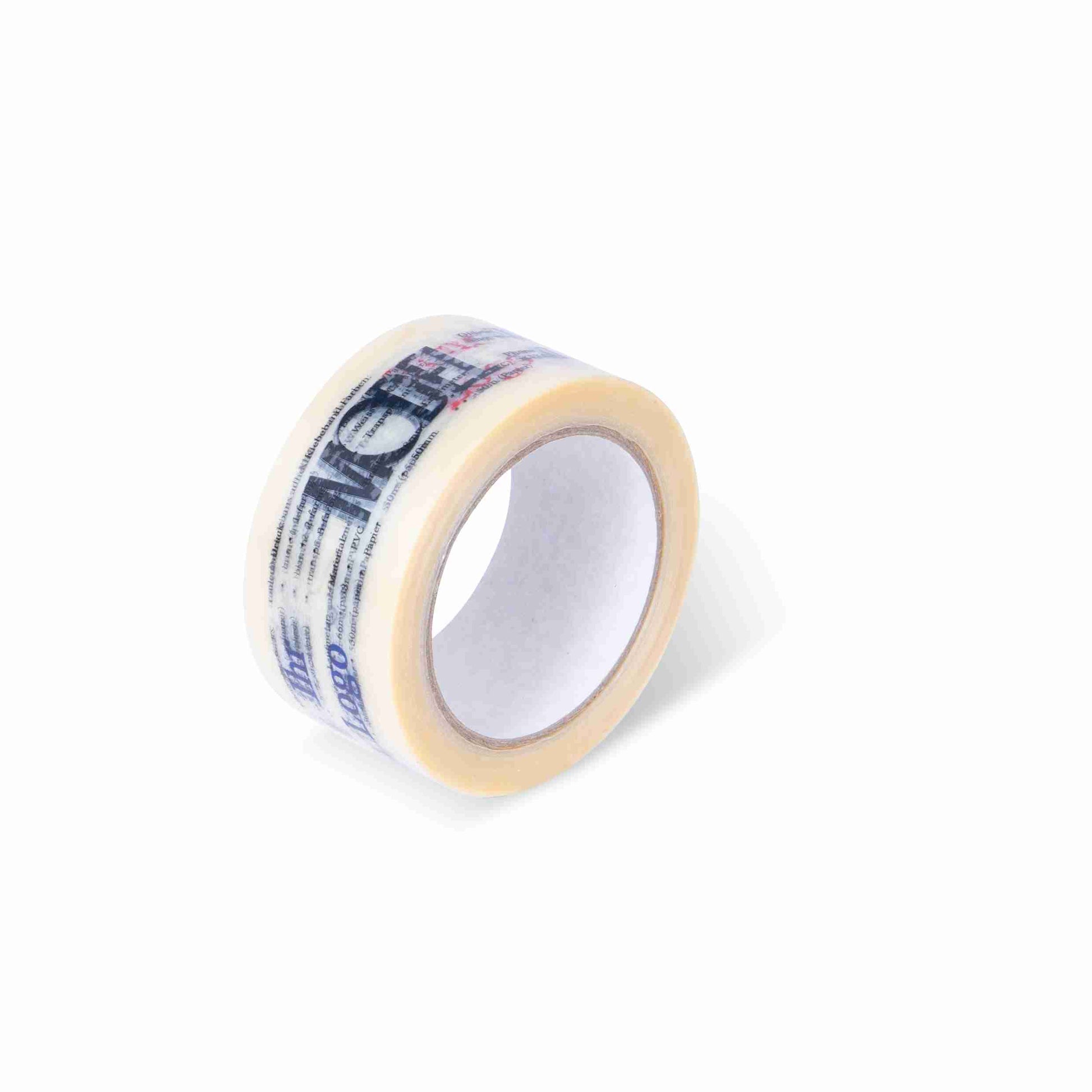 Model – Verpackungsklebeband, PVC, transparent, 3-farbig bedruckt – 38 mm × 66 m – 1 Stk., ab 96 Stk.