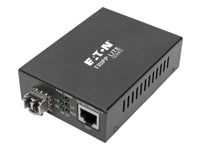 Tripp Lite N785-INT-PLCMM1 Medienkonverter LC zu RJ-45 – 1 Gbit/s, Multimode 850 nm, 550 m, PoE+ – Schwarz