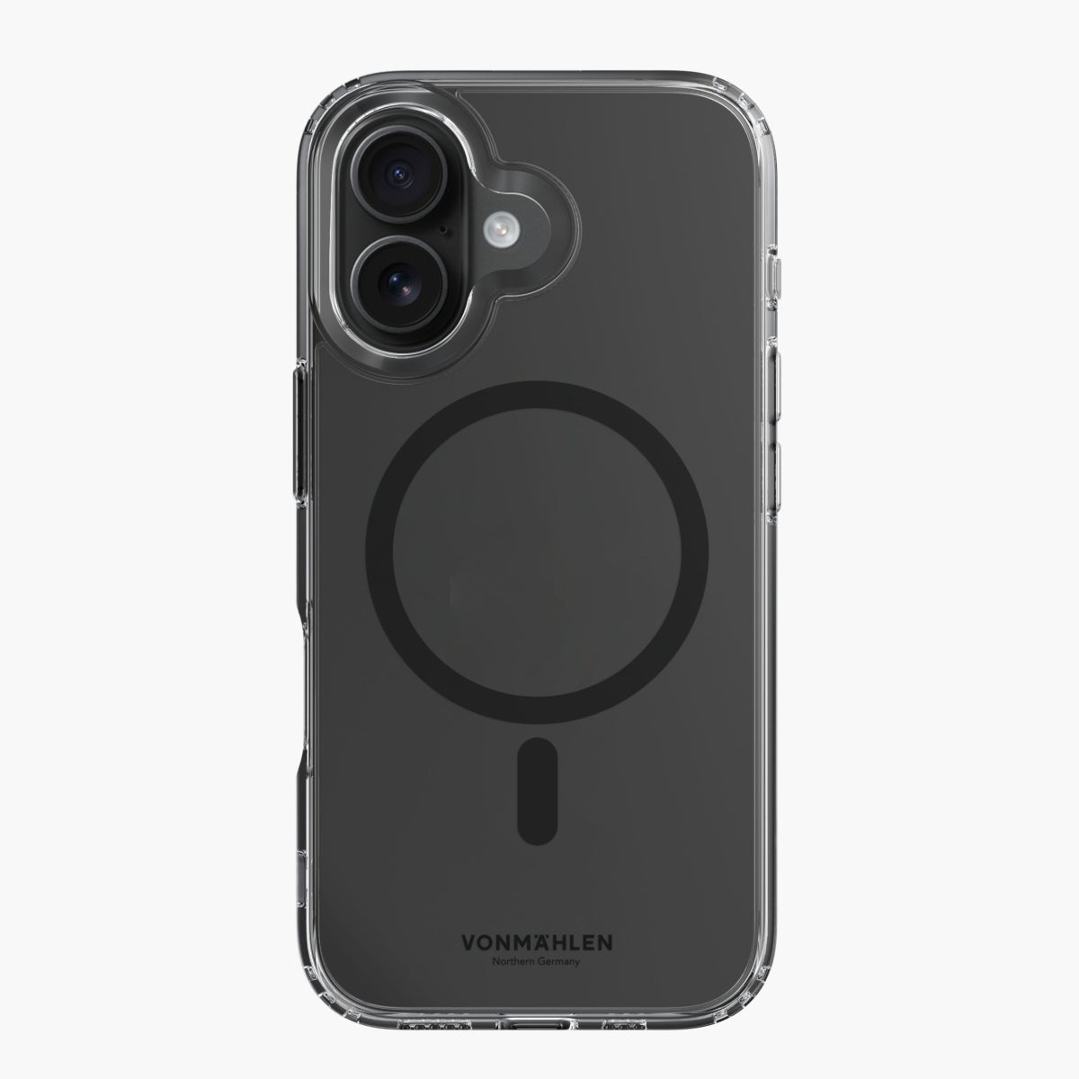 Vonmählen Backcover – für Apple iPhone 16, MagSafe, Kunststoff, schwarz/transparent