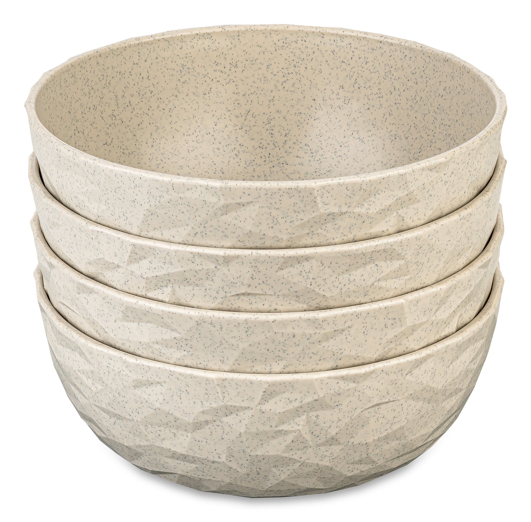 Koziol Schale CLUB – 4er Set, 700 ml, Ø 16,2 cm, Kunststoff (biozirkulär), Sand, spülmaschinenfest, BPA-frei