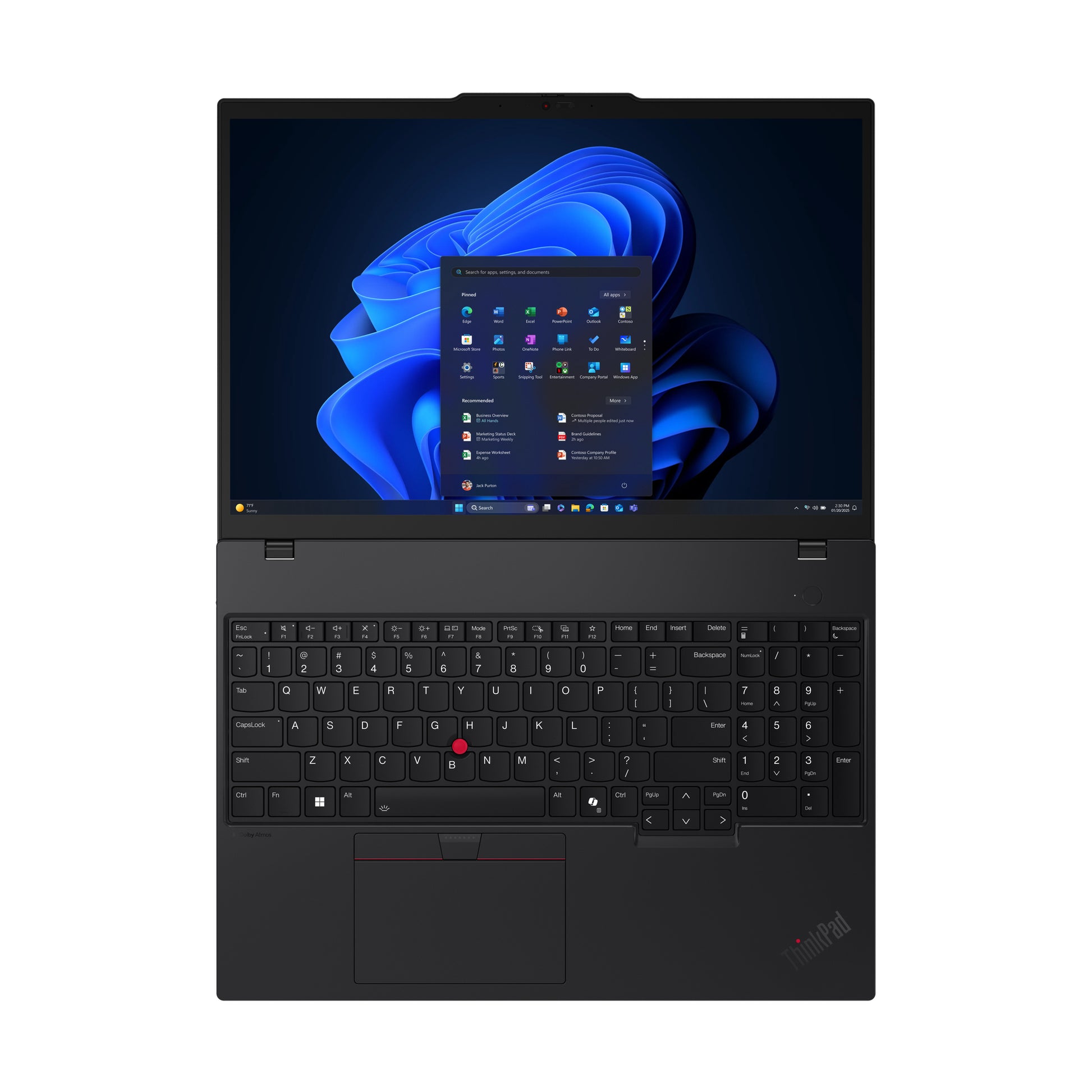 Lenovo ThinkPad T16 Gen 4 – 16" WUXGA, Core Ultra 7 258V, 32 GB, 1 TB SSD, Win 11 Pro, QWERTZ (CH)
