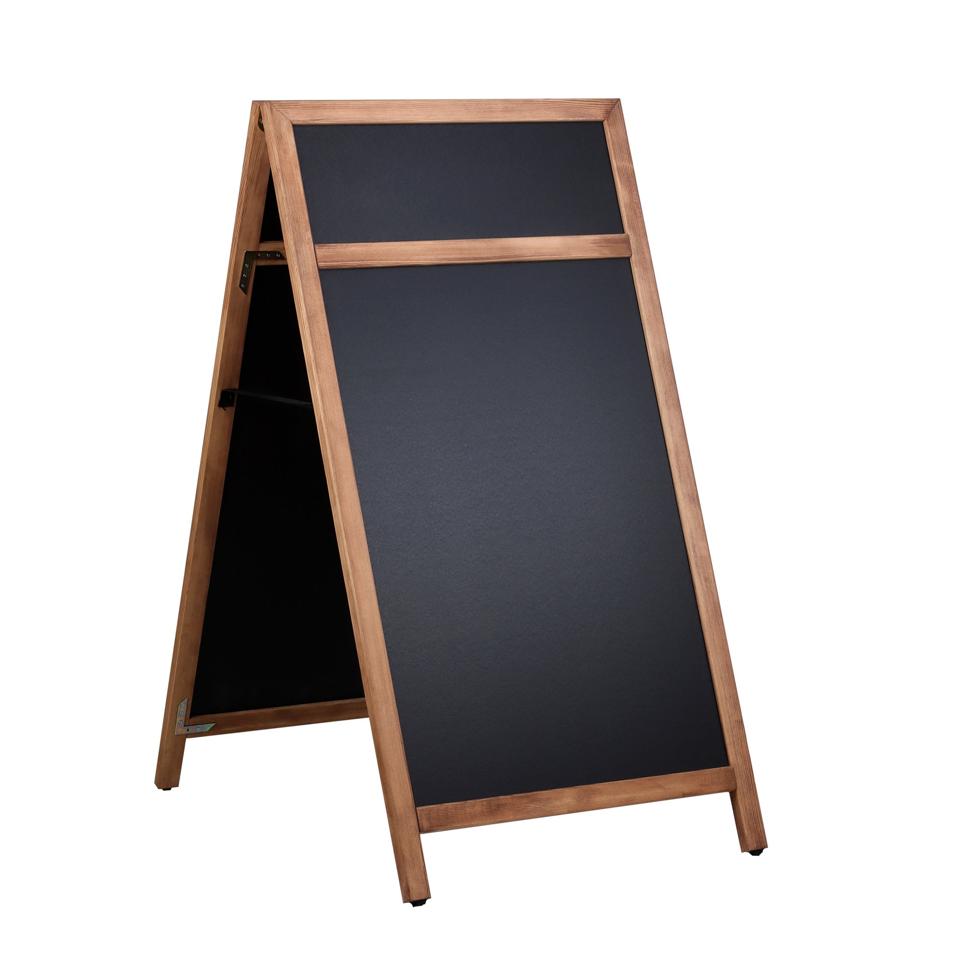 Europel Kundenstopper DELUXE – 660 × 1'280 mm – Holzrahmen natur, schwarz – doppelseitig, für Kreidemarker