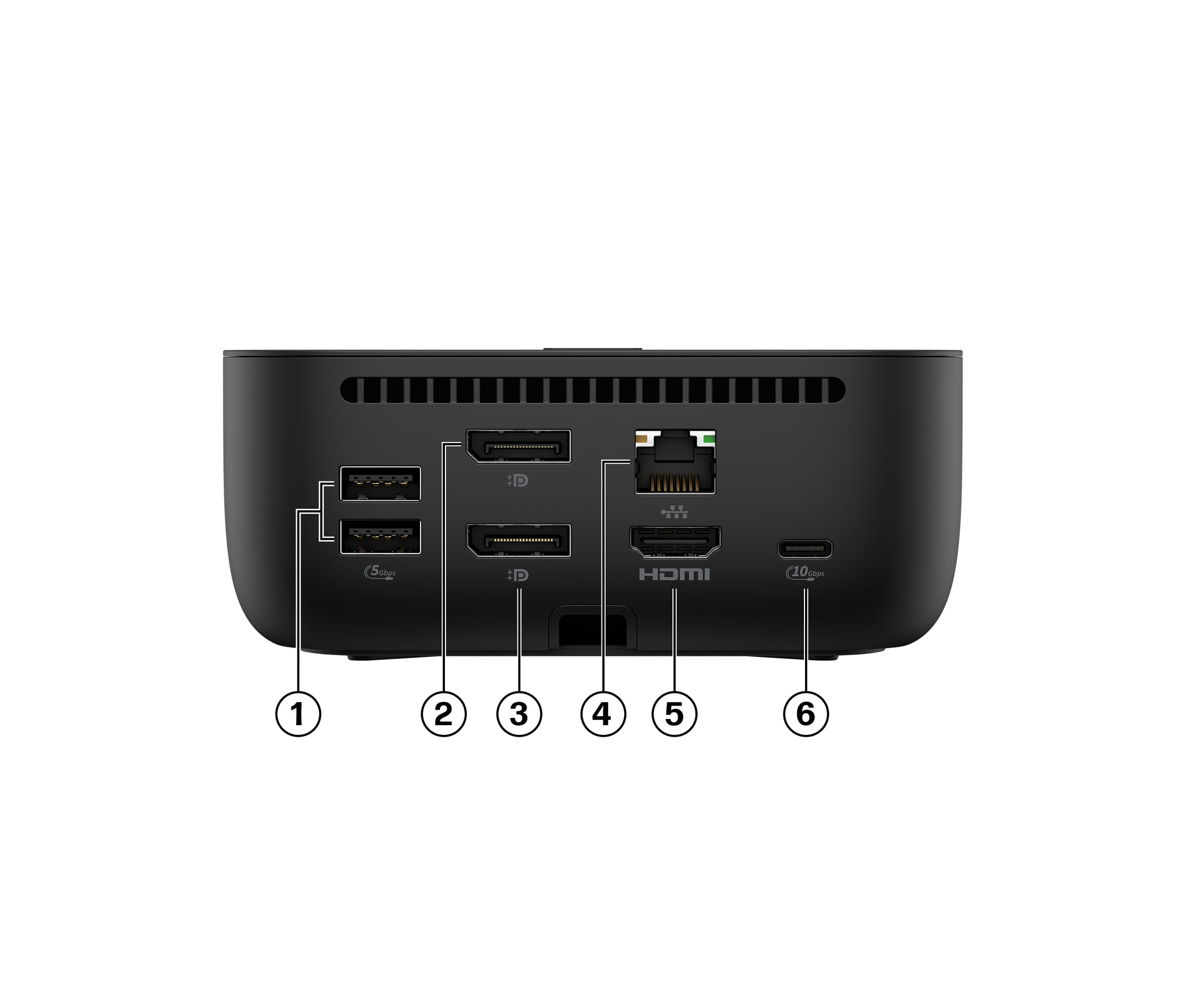 HP G6 Dockingstation – USB-C, 2× DP, 1× HDMI, 3× USB-A, 100 W PD, 25GbE, für Windows/Mac/ChromeOS