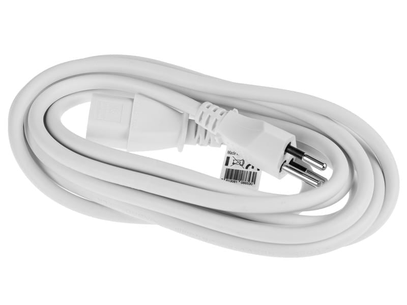 Furber. Netzkabel – T12–IEC C13, 3 m, 230 V/10 A, weiss