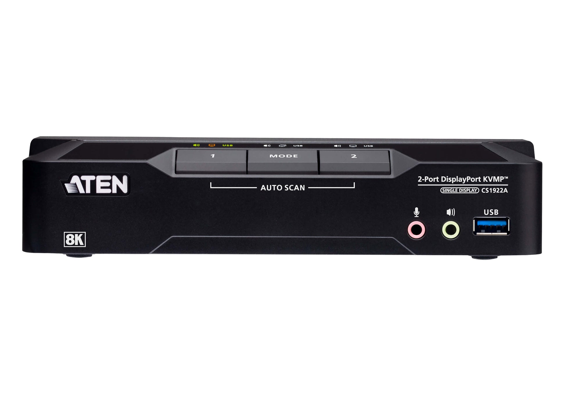 ATEN CS1922A – 2-Port DP KVM-Switch – 8K/60 Hz, USB 3.0-Hub, Audio