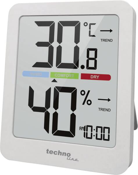 Technoline WS 9456 – Wetterstation, innen, Hygrometer – weiss