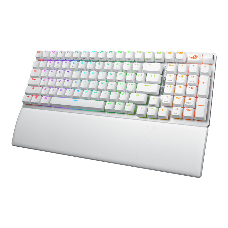 ASUS ROG Strix Scope II 96 – Gaming-Tastatur 96% – Mechanisch, RGB – Bluetooth & 2,4 GHz – Weiss
