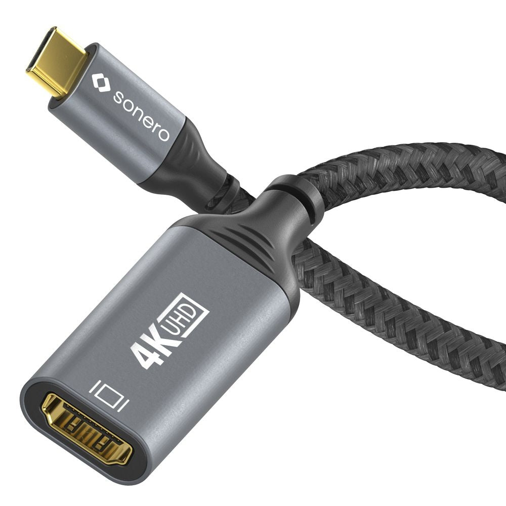 Sonero – USB-C (Stecker) auf HDMI (Buchse) Adapter, HDMI 2.0, 4K@60 Hz, 20 cm