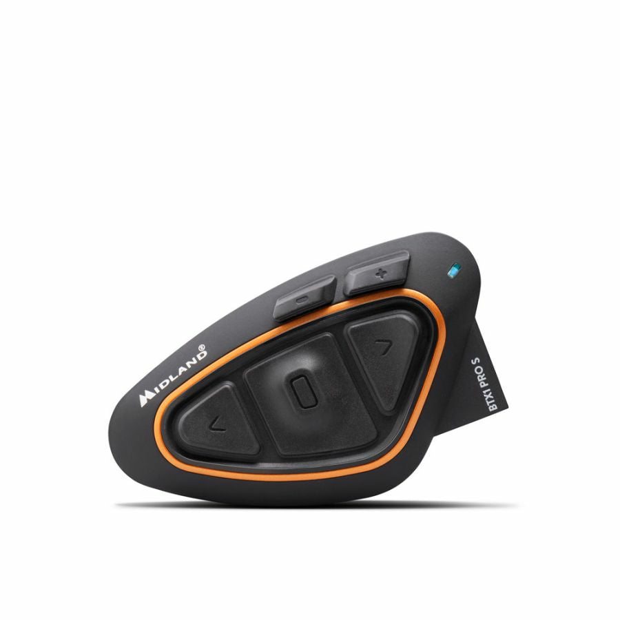 Midland BTX1 Pro S Bluetooth-Headset – für Motorrad – Bluetooth 4,2 – Schwarz/Orange
