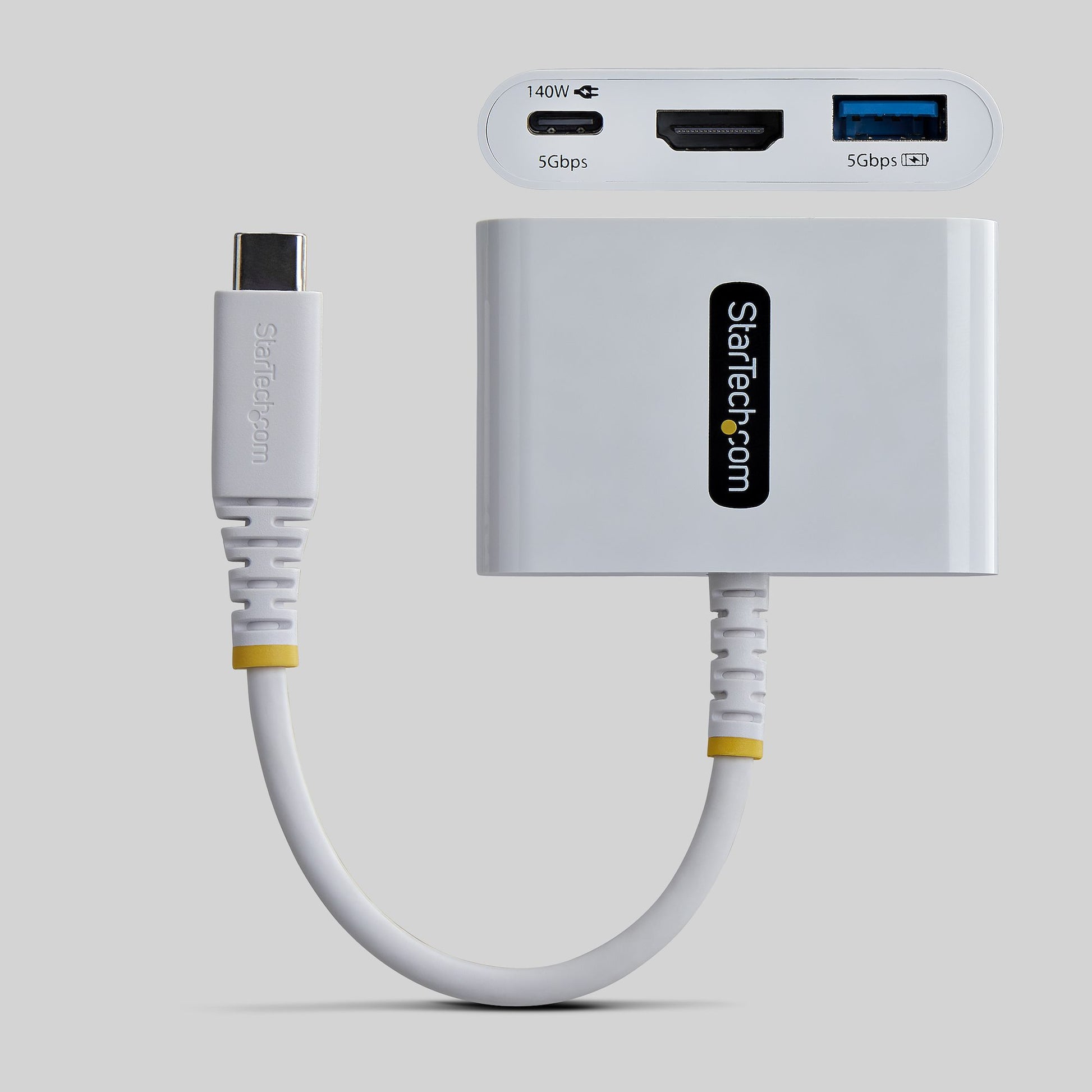 StarTech.com 168W USB-C Multiport-Adapter – USB-C, 1× HDMI, 1× USB-A, 140 W PD, für Mac/iPad/Windows