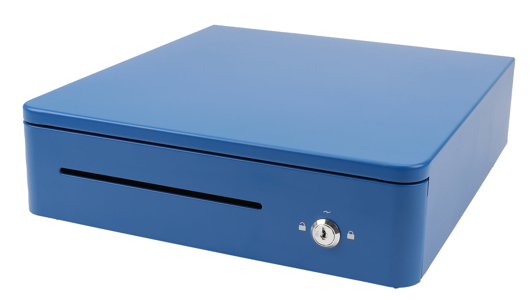 Olympia SD 330 – Kassenschublade, 4 Scheinfächer/8 Münzfächer, RJ‑11/RJ‑12, 330 × 355 × 104 mm, Blau