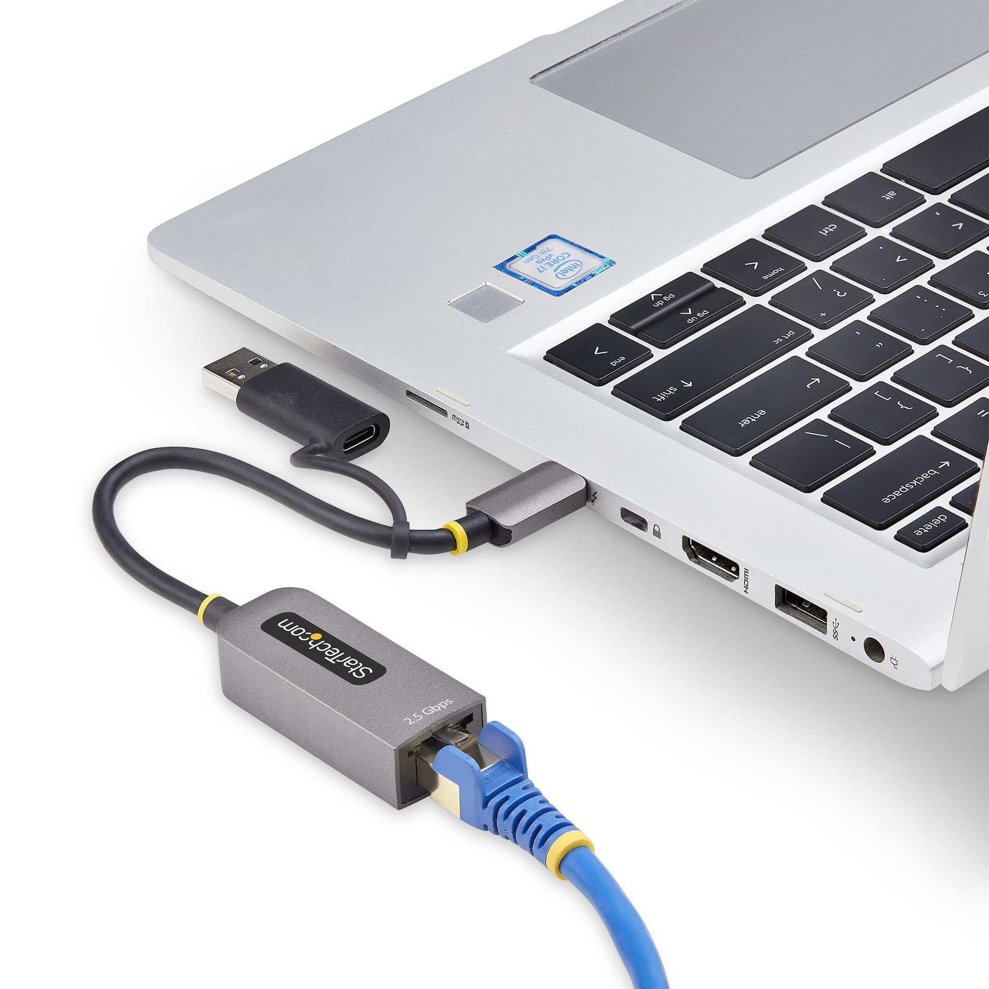 StarTech.com Netzwerkadapter USB-C/USB-A zu RJ-45 – 2,5 Gbit/s, USB 3.2 Gen 1, 0,152 m – für Windows/Mac/Linux