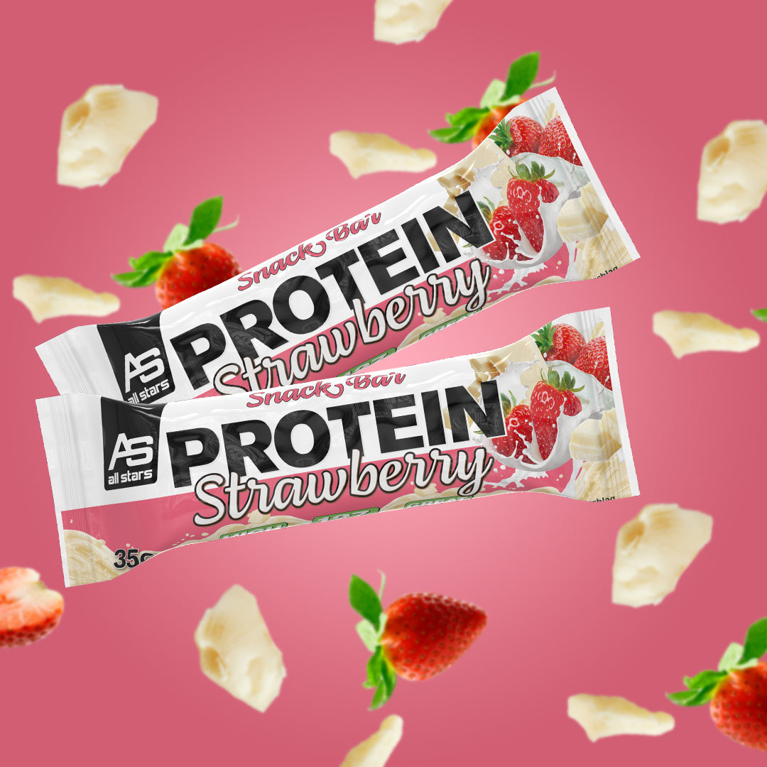 ALL STARS Fitness Products All Stars Protein-Riegel – Erdbeere – 18 × 35 g