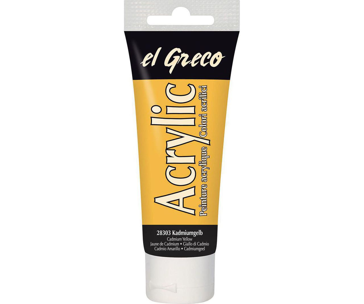 KREUL Acrylfarbe – Gelb, glänzend – 75 ml Tube – für Leinwand, Karton, Papier