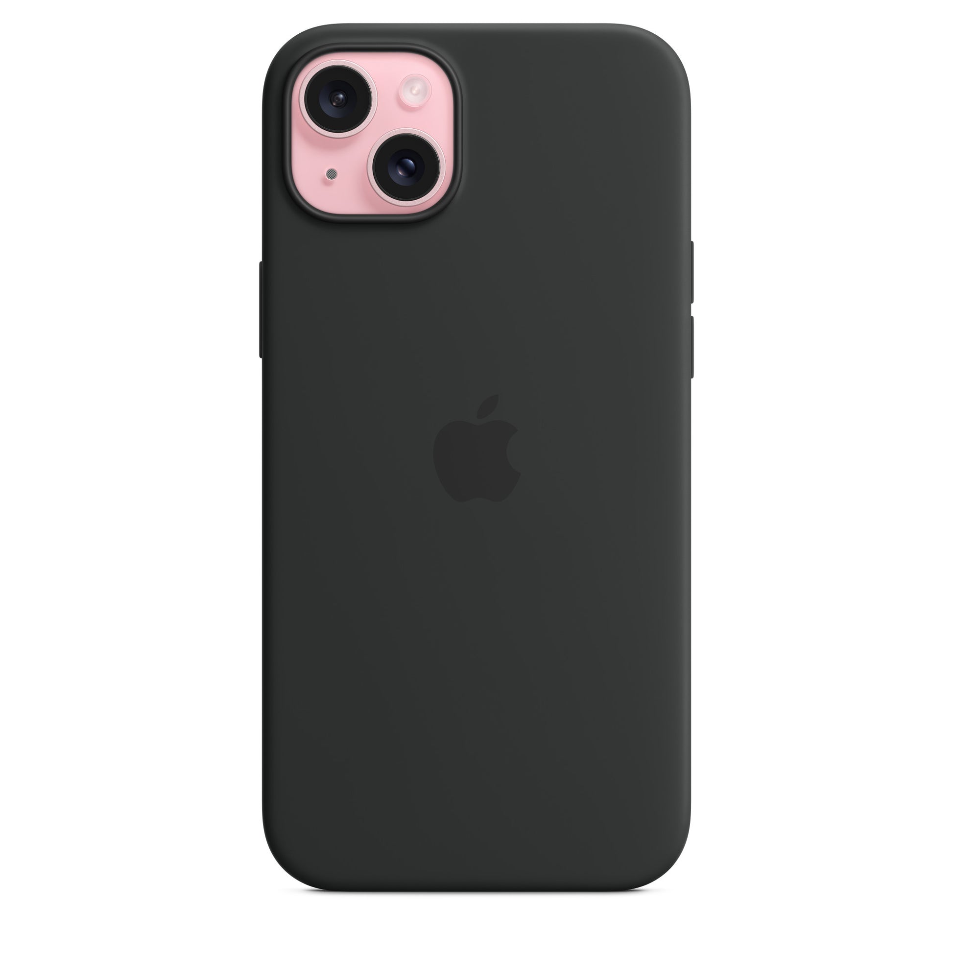 Apple Backcover – für Apple iPhone 15 Plus – schwarz – Silikon, MagSafe-kompatibel