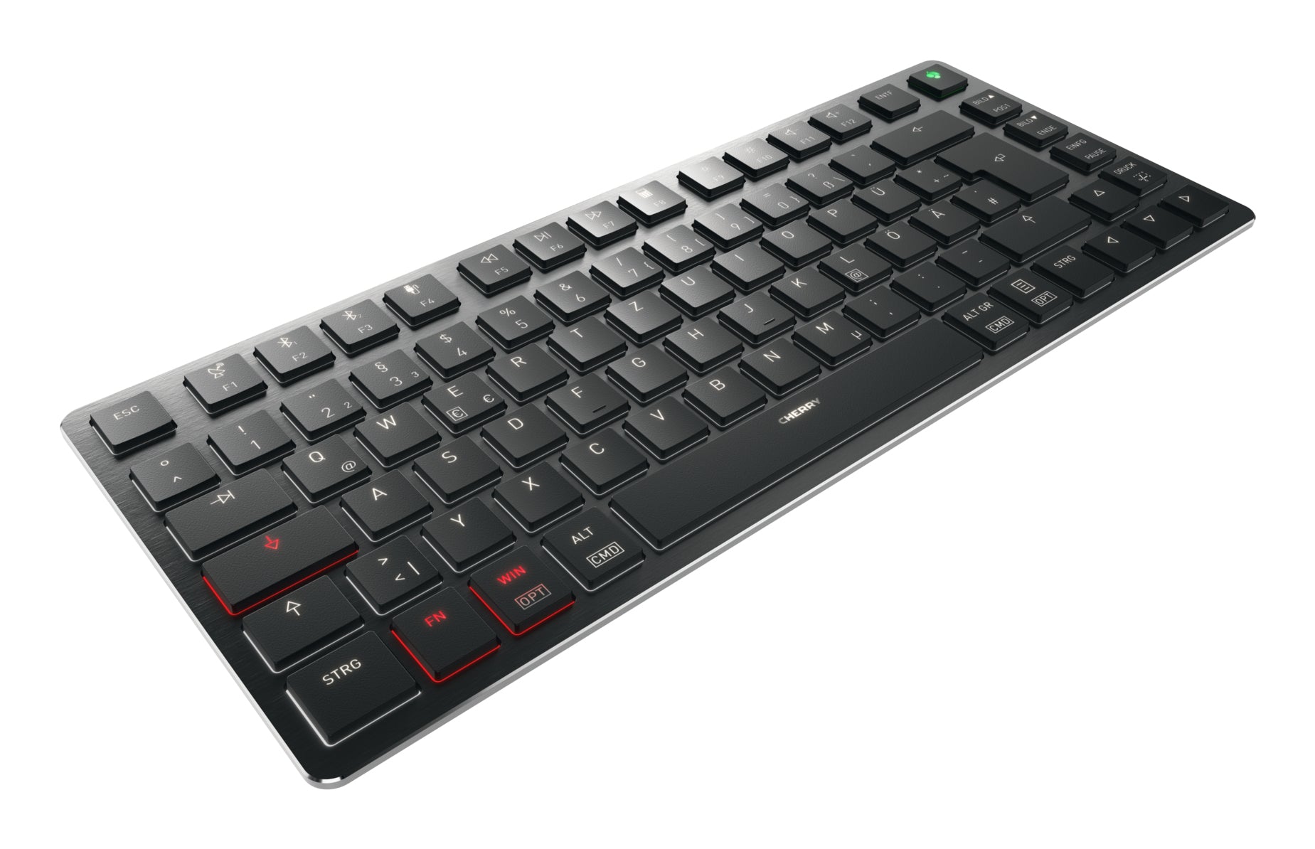 CHERRY KW X ULP 2.0 MINI – Tastatur, verkabelt (USB-C) & kabellos (Bluetooth/2,4 GHz) – für Windows & macOS