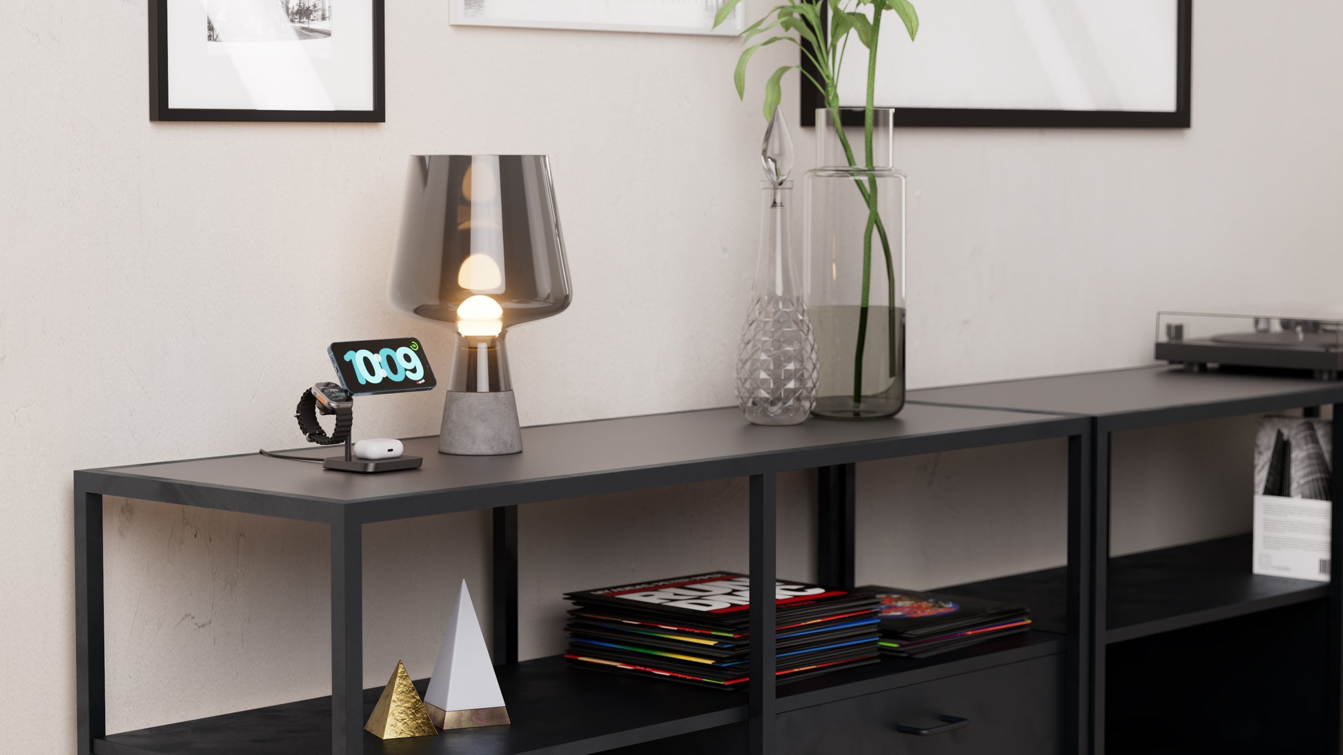 ZENS Ladestation (EU/UK/US) – 43 W, 1× USB-C, Qi, MagSafe, kabellos – für Kopfhörer, Smartphone, Smartwatch