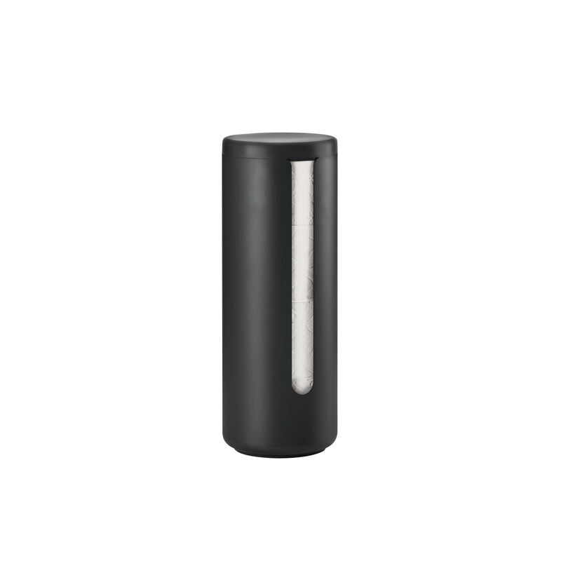 Zone Denmark Toilettenpapierständer – Metall, ABS, schwarz, für 3 Rollen, 15 × 15 × 40,5 cm