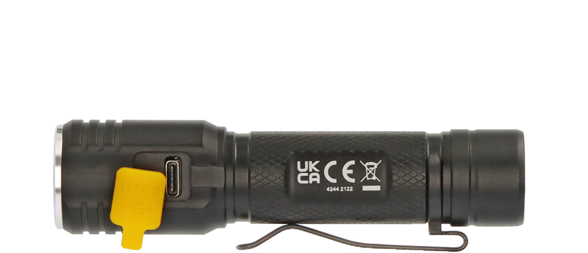 Brennenstuhl Taschenlampe TL 410A – 400 lm, 131 m, IP44, USB-ladebar, 4 Modi (SOS) – Schwarz