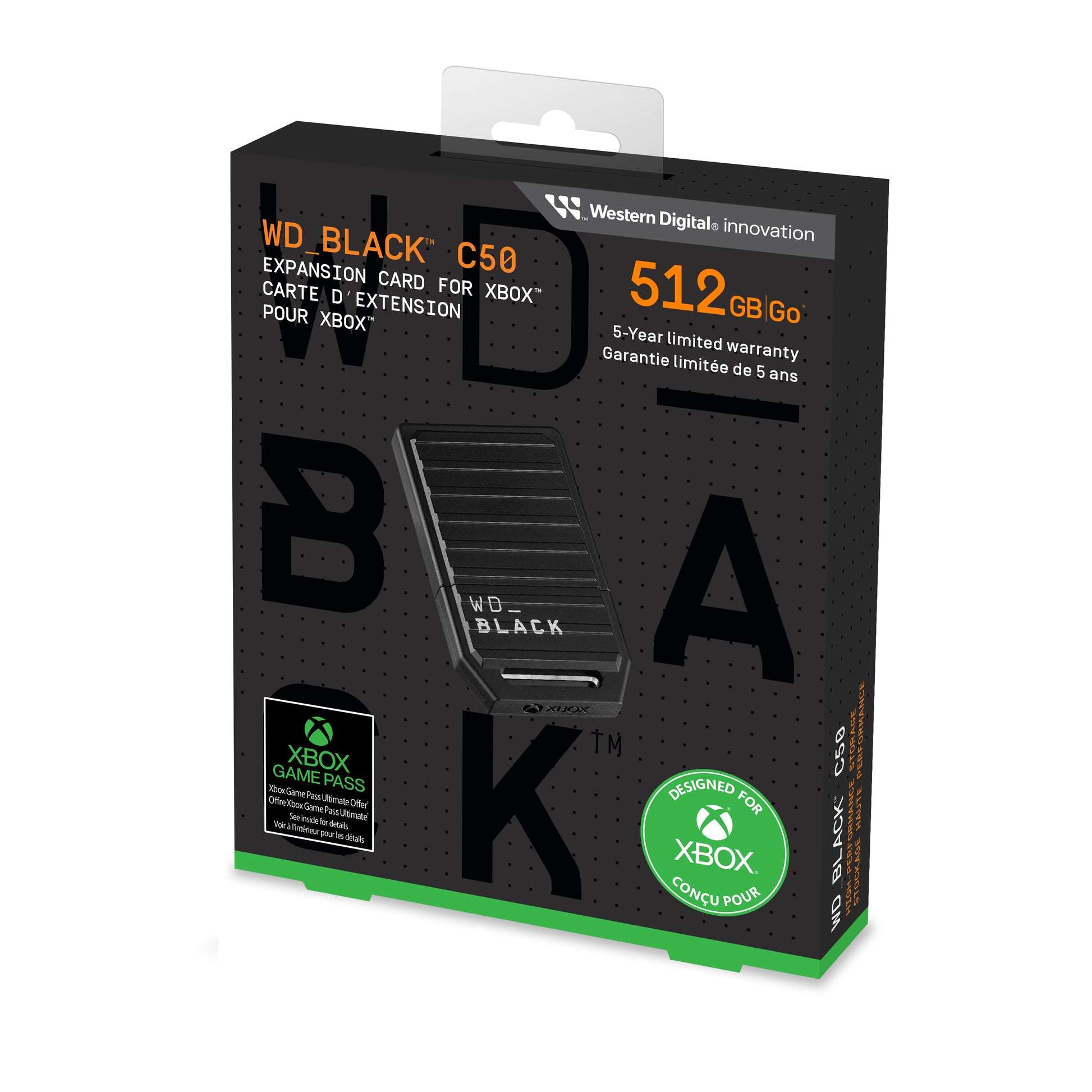 SanDisk WDBMPH5120ANC-WCSN 512 GB Speichererweiterungskarte für Xbox Series X/S – Schwarz, 31,6 × 55,6 × 7,7 mm