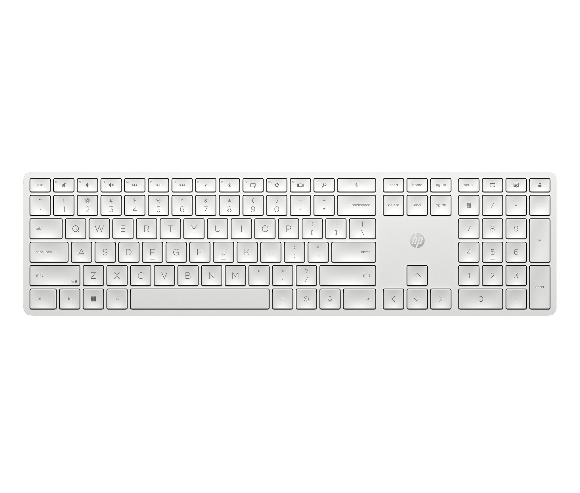 HP 450 Wireless – Tastatur 100% – kabelgebunden & 2,4 GHz (USB-A Empfänger) – programmierbar – Schwarz