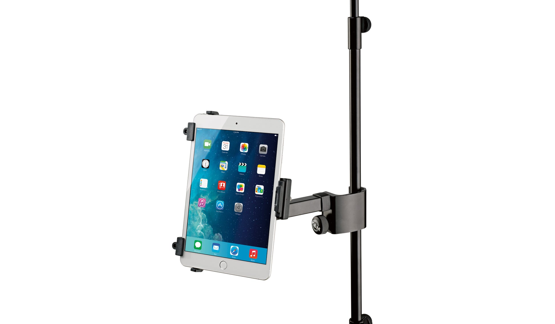König & Meyer K&M Tablet-Tischhalterung – für Tablets bis 9,7", höhenverstellbar, 90° schwenkbar – Schwarz