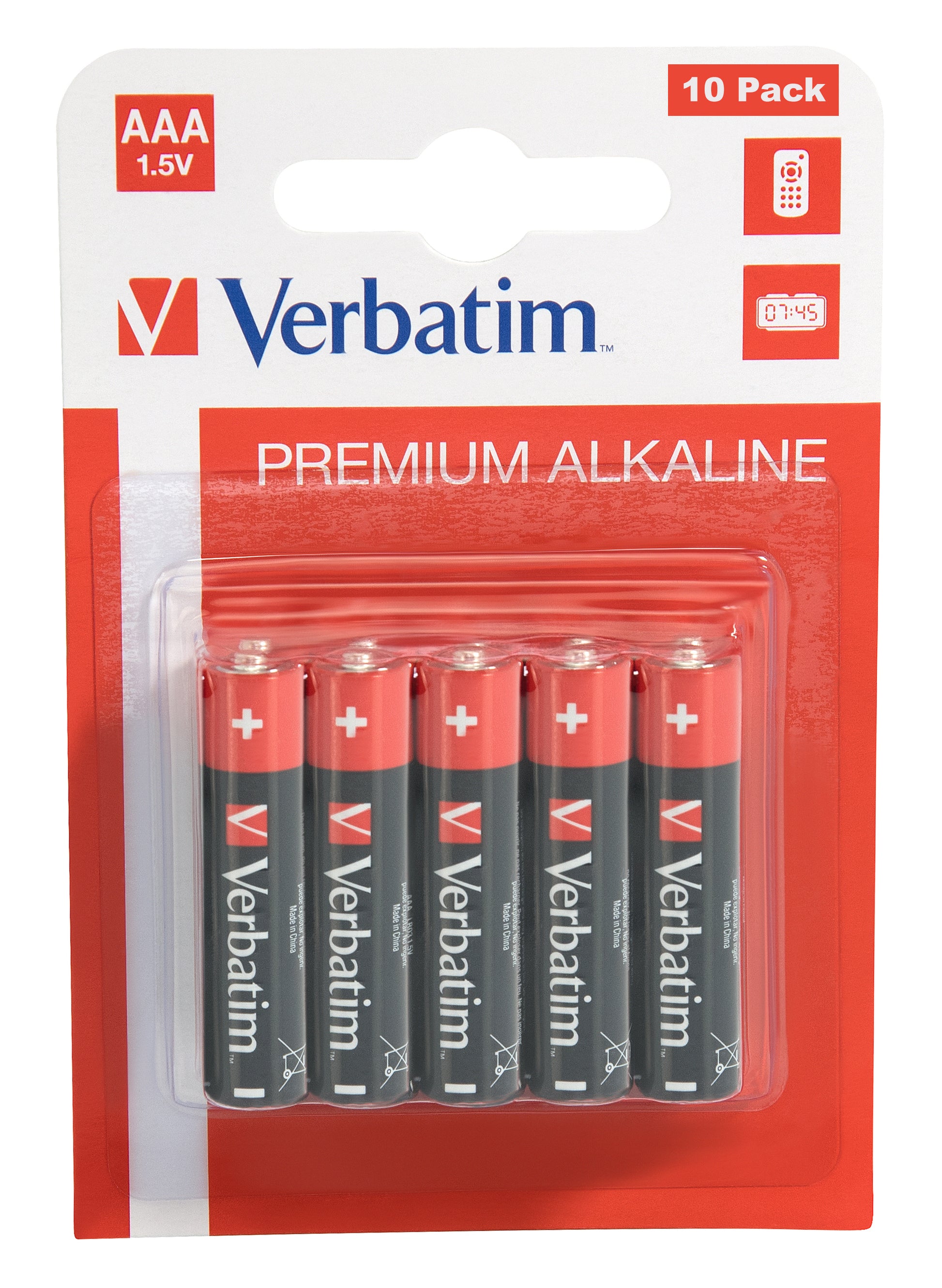 Verbatim AAA Batterien, Alkaline, 1,5 V – 10 Stk.