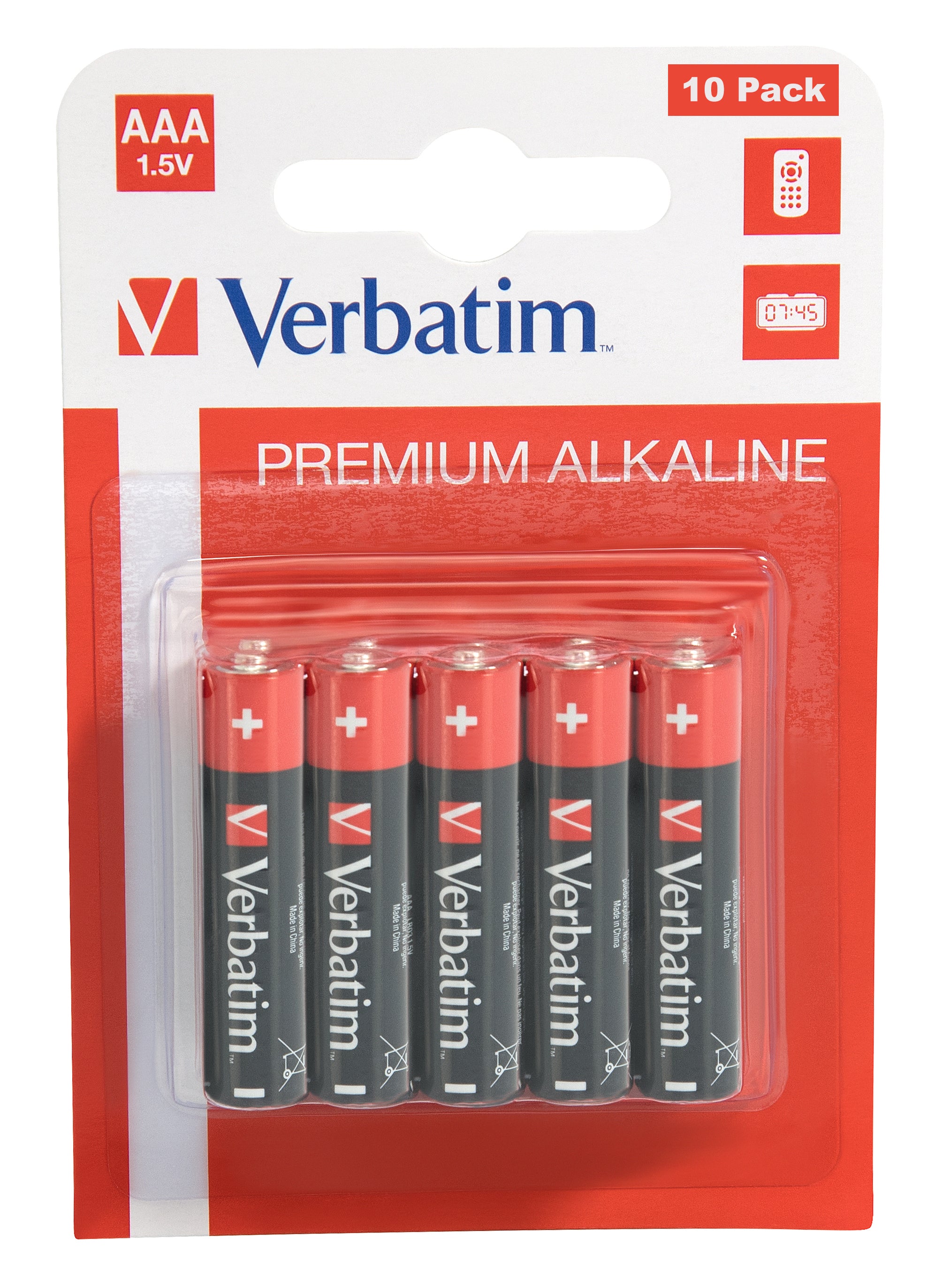 Verbatim AAA Batterien, Alkaline, 1,5 V – 10 Stk.