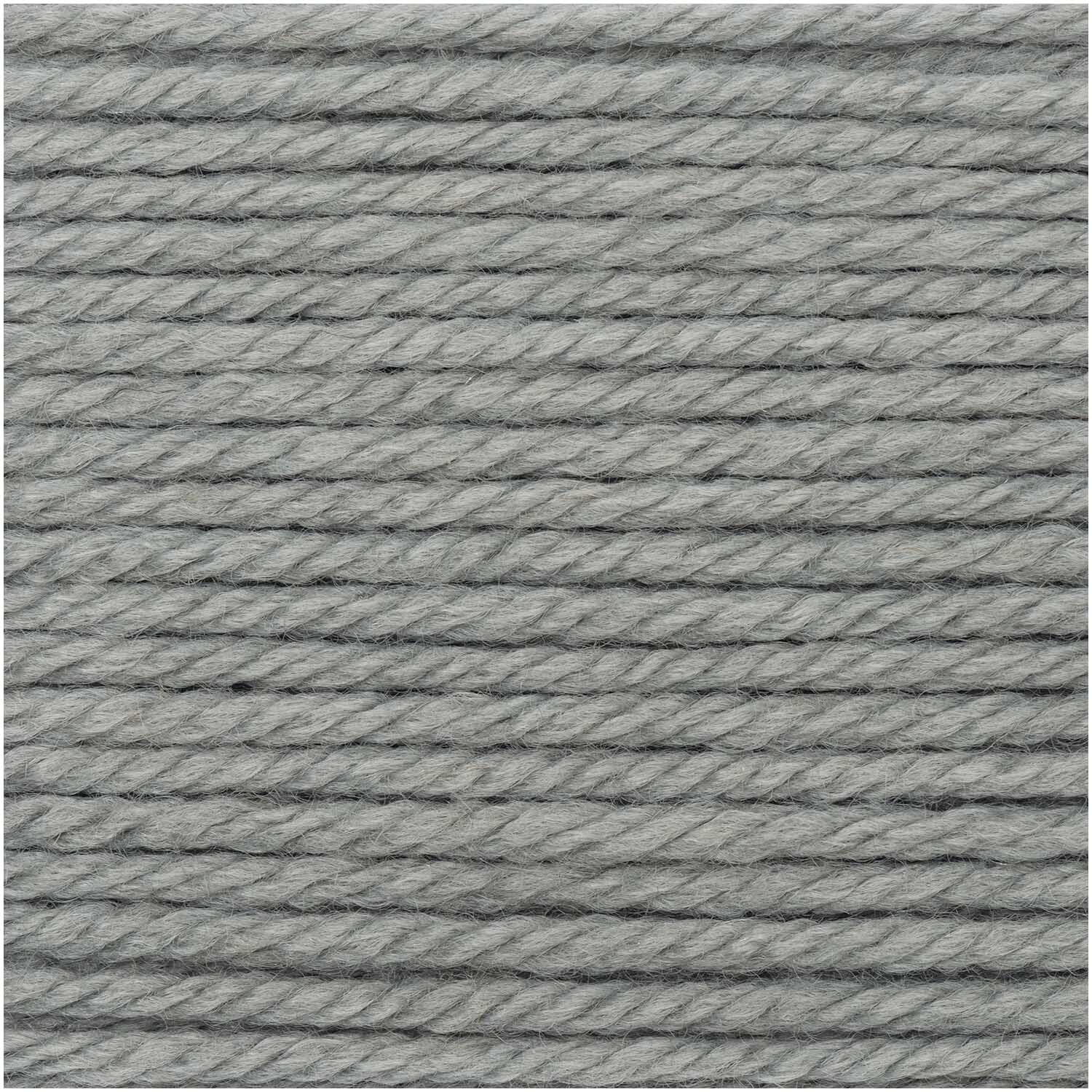Rico Design Essentials Mega Wool Chunky Wolle Steingrau – 100 g, 125 m, Nadel 6 mm, 55% Schurwolle/45% Polyacryl