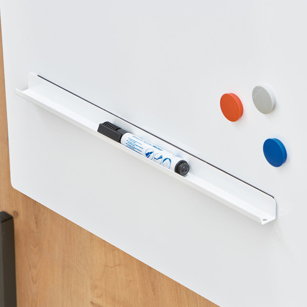Rocada Whiteboard – 150 × 100 cm, lackierter Stahl, magnetisch, Holzrahmen, Eiche
